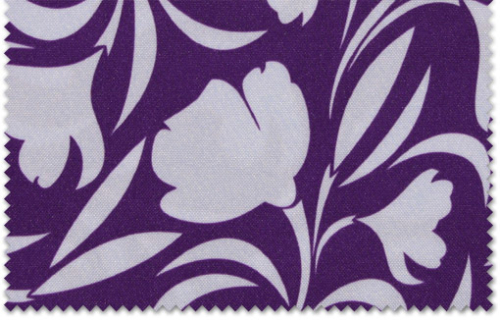 P200T Tulip Pattern PU Coated Polyester Fabric, Purple